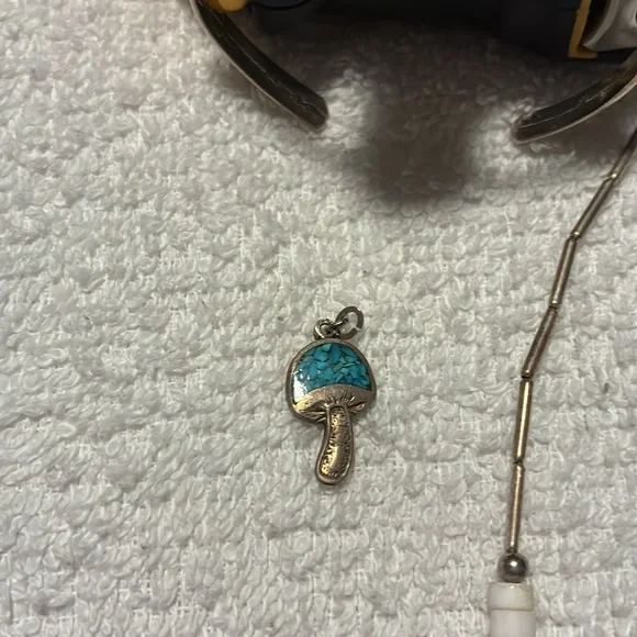 4 pieces - Turquoise & sterling Silver - Picture 2 of 8